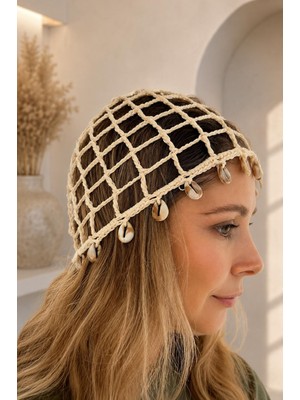 Zrn Accesories File Şapka  Trend Moda Şıklık – Krem Renk – Yazlık Bohem Stil Kadın Şapkası