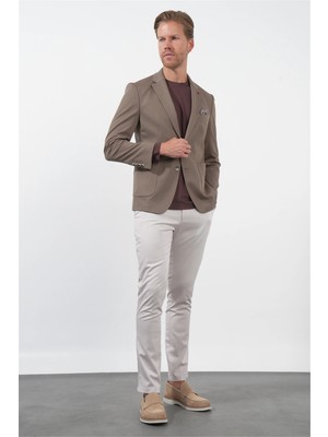 İmza Vizon 6 Drop Slim Fit Pamuklu Ceket 1002260126