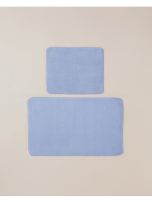 English Home Basicline Kaydırmaz Taban Banyo Paspası Seti 60X80 cm + 40X60 cm Ortanca Lila