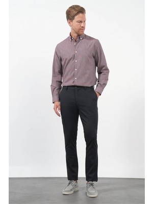 İmza Siyah Yan Cep Slim Fit Casual Pamuklu Chino Pantolon 1003260178