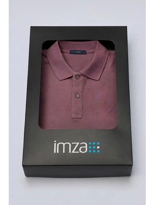 İmza Pembe Polo Yaka Pike Kısa Kol Slim Fit Pamuklu Tişört 1011260169