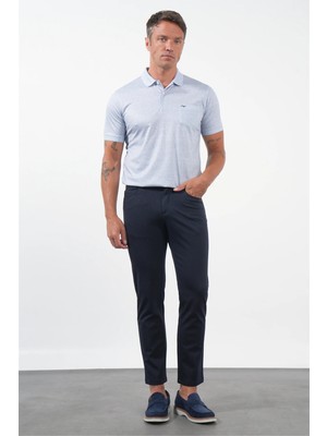 İmza Lacivert Yan Cep Örme Slim Fit Casual Pamuklu 5 Cep Pantolon 1003260906