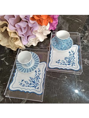 Lasetu Blue Napkin 6 Li Kokteyl Peçetesi, Kahve Yanı Peçete