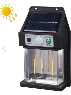 Güneş Enerjili Hareket Sensörlü Duvar Lambası