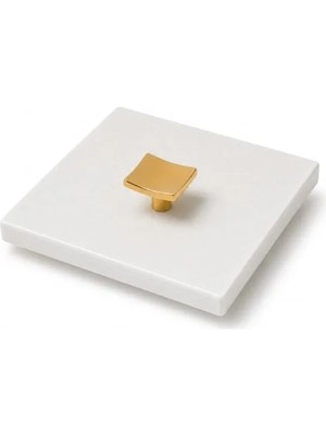Die Grup 10X10 cm Kare Mermer Gider Kapağı, Koku Önleyici ve Şık Tasarım