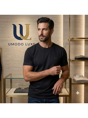 Norelia Erkek Premium Pamuklu Slim Fit Basic Kısa Kollu T-Shirt