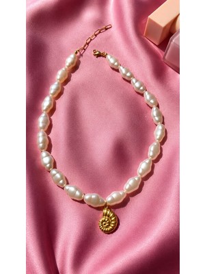 Sun Jewellery Nautilus Barok Inci Kolye
