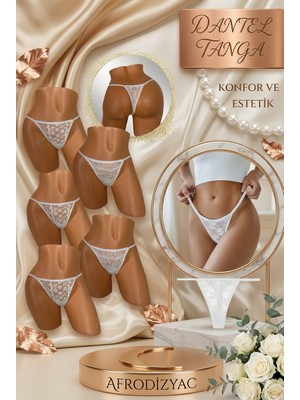 Afrodizyac 5'li Dantel Tanga