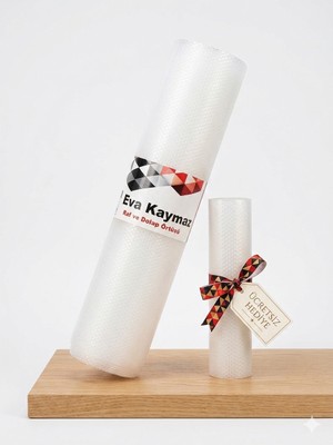 Yaprak Eva Kaymaz Raf ve Dolap Örtüsü Şeffaf 5M*45CM+EVA Raf ve Dolap Örtüsü 45CM*100CM Hediye