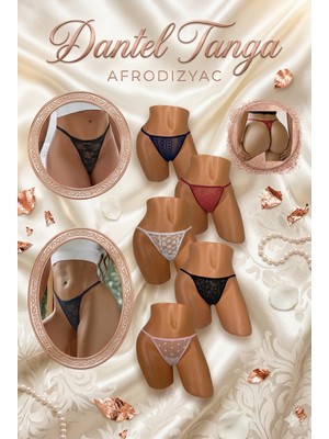 Afrodizyac 5'li Dantel Tanga