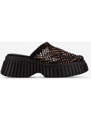 Valmenti Kadın Deri & Suni Kahverengi Düz Terlik 1141 581 Bn Trlk Y26 Brown Suede