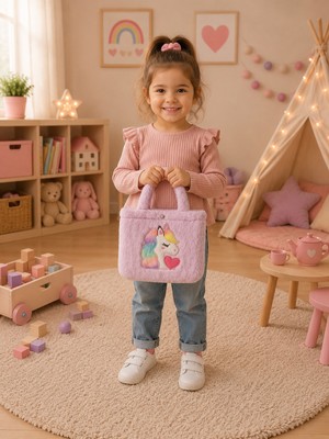Toyzoy Toys Unicorn Peluş Çanta 35 cm – Renkli & Sevimli Çocuk Çantası