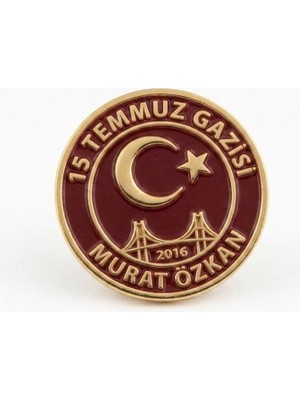 kuyumcudan 15 Temmuz Gazisi Altın Kaplama Yaka Rozeti