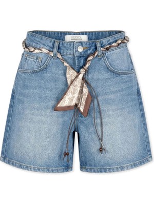 İpekyol Fular Kemerli Denim Şort IS1260013144629