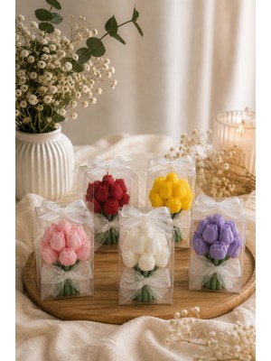 Masal Tedarik 10 Adet Lale Buketi Mum