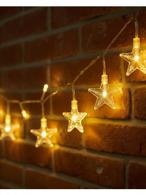 Techugo 5 Metre Yıldız LED Işık Günışığı Beyaz Iç Mekan Dekoratif Aydınlatma