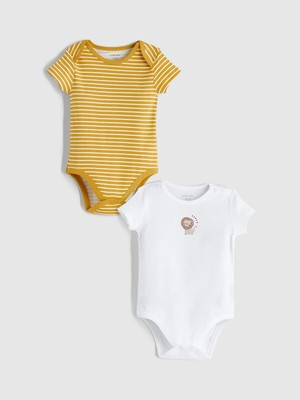 Lc Waikiki Yeni Sezon Baskılı Erkek Bebek Çıtçıtlı Body 2'li