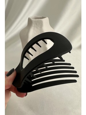 Modex Oval Tarak Detay Mandal Saç Tokası (10CM)