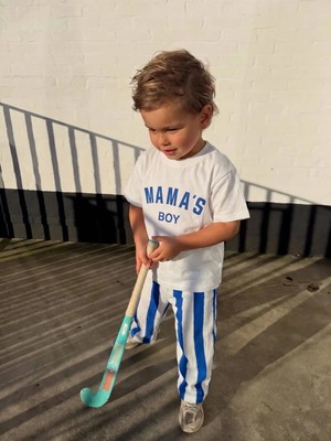 Poala Kids Mama’s Boy Müslin Pantolonlu Takım Erkek Çocuk Alt Üst Takım