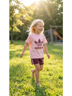 Poala Kids Logolu Mor Takım Kız Çocuk Alt Üst Takım