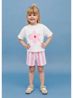 Poala Kids Flower Takım Kız Çocuk Alt Üst Takım