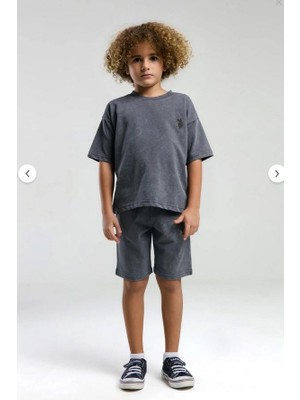 Ay Kids Aykidsclup U.s. Polo Assn Erkek Çocuk Gri Bermuda Takım 2036-