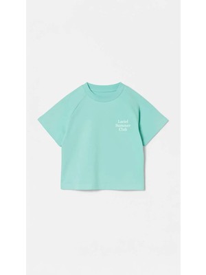 Poala Kids Unisex Yeşil Summer Club Tshirt Erkek Çocuk T-Shirt