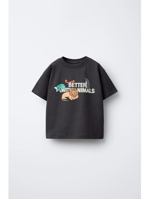 Poala Kids Animals Tshirt Erkek Çocuk T-Shirt