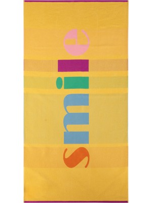 Mudo Home Smıle Renkli Plaj Havlusu 80X160