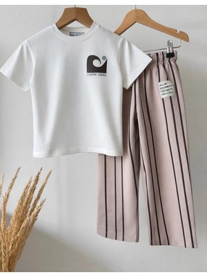 Poala Kids Chasıng Waves Çizgili Takım Erkek Çocuk Alt Üst Takım
