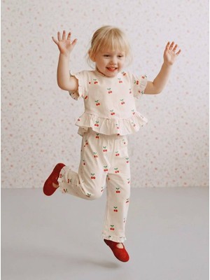 Poala Kids Poplin Takım Kız Çocuk Alt Üst Takım