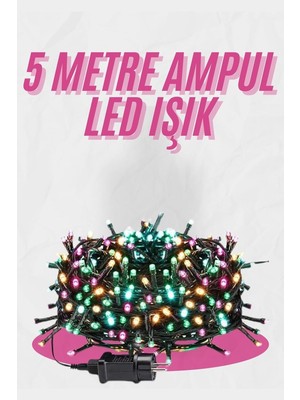 Techugo 5 Metre Ampul LED Işık Renkli Rgb Çok Renkli LED Aydınlatma
