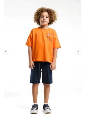 Ay Kids Aykidsclup U.s. Polo Assn Erkek Çocuk Turuncu Bermuda Takım 2053-