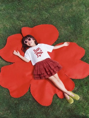 Poala Kids Bonjour Crop Etekli Takım Kız Çocuk Alt Üst Takım