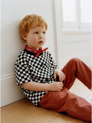 Poala Kids Damalı Tshirt Erkek Çocuk T-Shirt