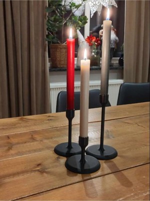 Lunera Accessories 3D 3’lü Modern Şamdan