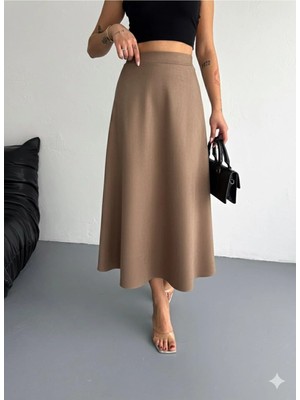 Gugus Kadın Uzun Süet Etek Kloş/mevlana Model 90 cm Tam Boy