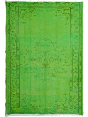 Kilim Co. Yeşil Renk Vintage Isparta Halısı 150X230 cm (3.45 M²)