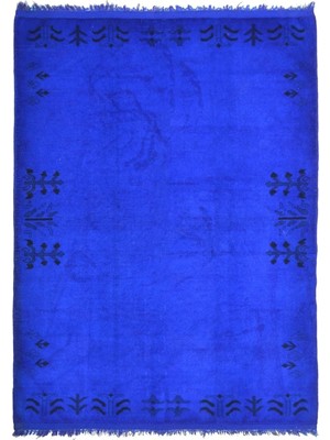 Kilim Co. Saks Mavisi Vintage Yörük Halısı 150X200 cm (3 M²)