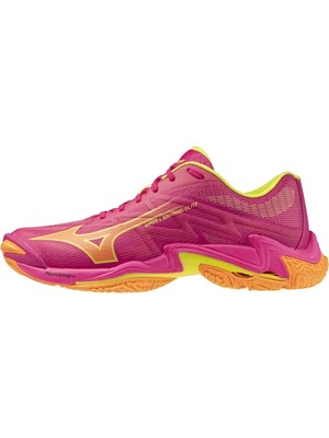 Mizuno Wave Lightning Elite Unisex Voleybol Ayakkabısı Pembe / Sarı