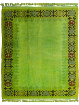 Kilim Co. Yeşil Renk Vintage Türkmen Yörük Halısı 170X200 cm (3.4 M²)
