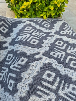 Aktar Tekstil Pamuklu Organik Kilim Yıkanabilir (Kalın Ürün Bukle)