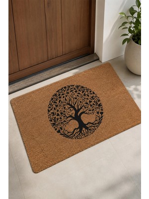 Valerine Life Çınar Ağacı Figürlü Ev Ofis Iç Dış Kapı Önü Paspası 45X70CM