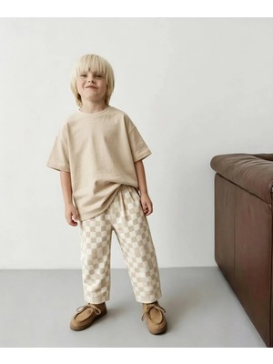 Poala Kids Damalı Balloon Jeans Erkek Çocuk