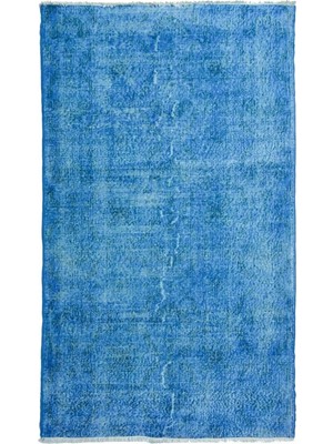 Kilim Co. Mavi Renk Vintage Isparta Halısı 120X210 cm (2.52 M²)