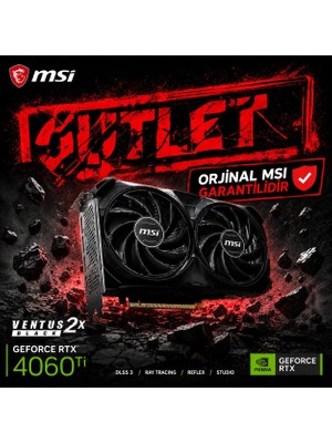 MSI Msı Geforce Rtx 4060 Tı 8g Ventus 2x Black E1 Oc Fiyatı