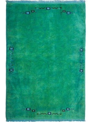 Kilim Co. Su Yeşili Vintage Afgan Kargai Halısı 160X200 cm (3.2 M²)
