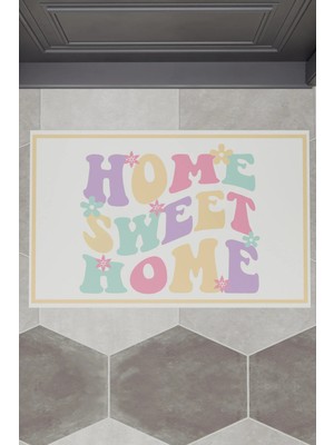 Charmbi Home Sweet Home Dekoratif Çok Amaçlı Iç ve Dış Kapı Paspası
