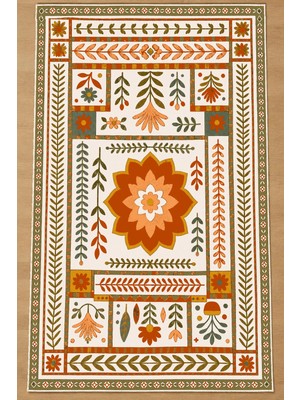 Chilai Home Noru Makinede Yıkanabilir Kaymaz Taban Leke Tutmaz Dijital Salon Halısı Mutfak Halısı ve Yolluk