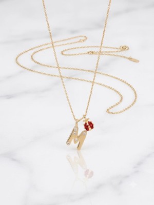 925 Ayar Gümüş Papatya Silver Minimal Uğur Böcekli Kişiye Özel Charm Seçeneği Tasarım Kolye